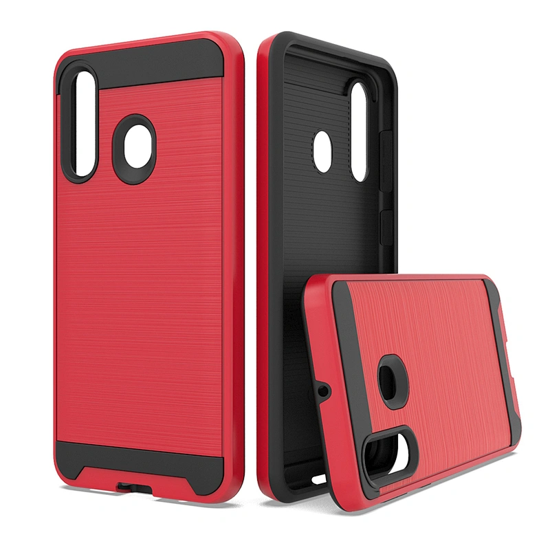 Fashionable TPU PC Cell Phone Cover with Brushed Metal Printing for Samsung Galaxy A60 M40