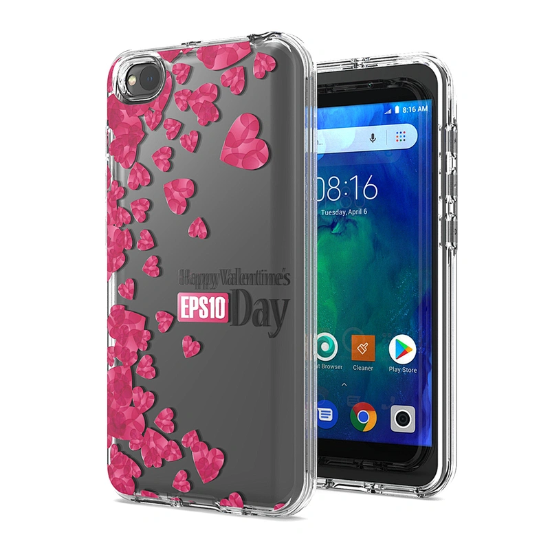wholesale nice style phone cover with factory price Transparent Back Cover Designer Case for redmi go