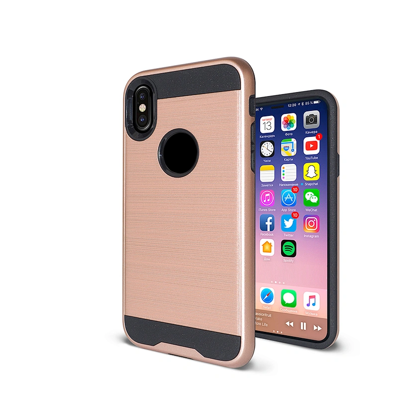 Fundas para celulares Factory Supply Directly Cell Phone Case Brushed Metal Case for Redmi 4X