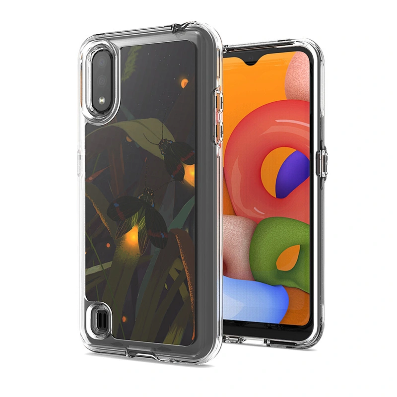 IMD design concave shockproof phone case custom marble sticker mobile back covers for Samsung A01