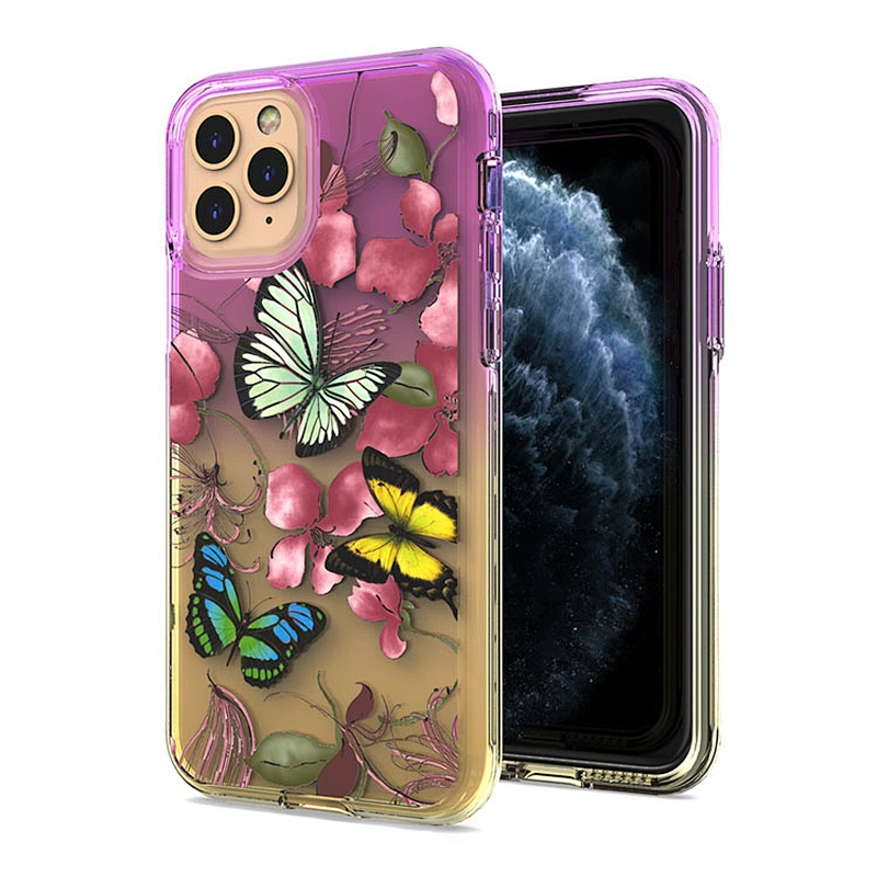 New! Custom printing clear mobile case covers with gradient color for iPhone 11 Pro Max