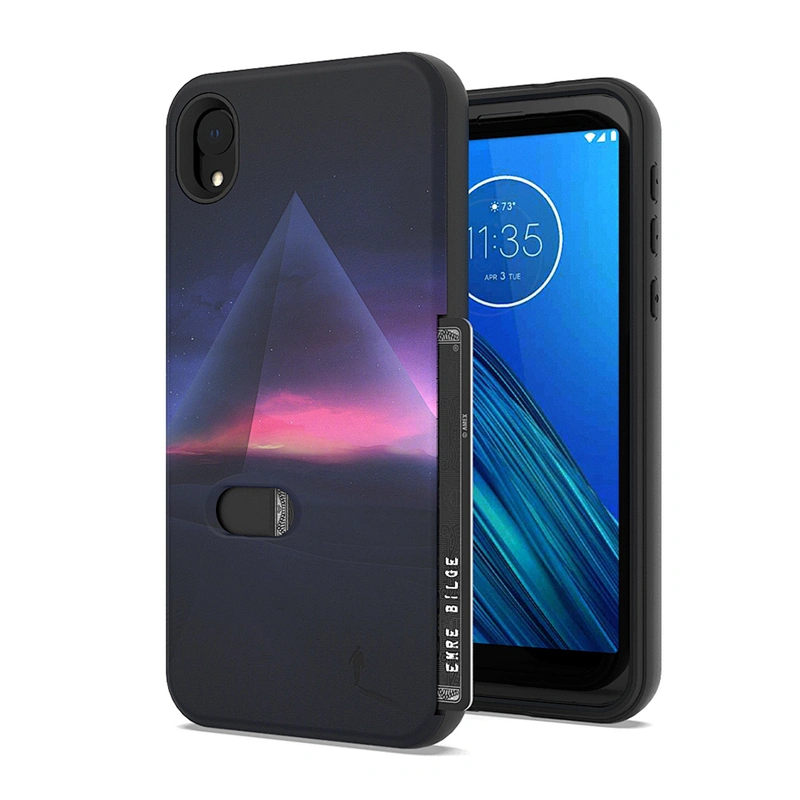 Custom printing card slot case for MOTO E6 back cover case for Motorola