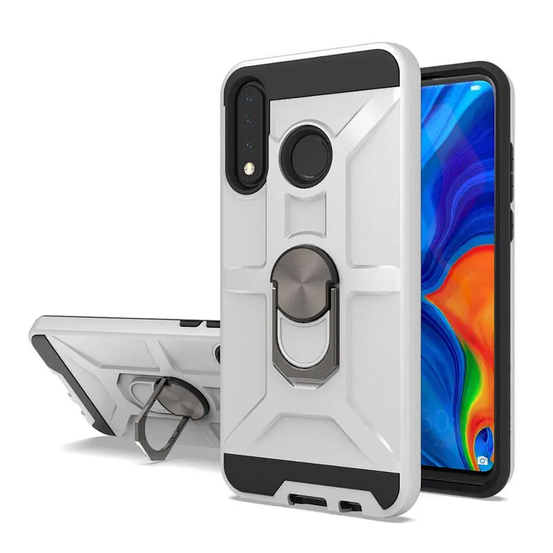 Hot! Fashionable phone accessories for Huawei detachable phone cases with ring holder for Huawei P30 Lite
