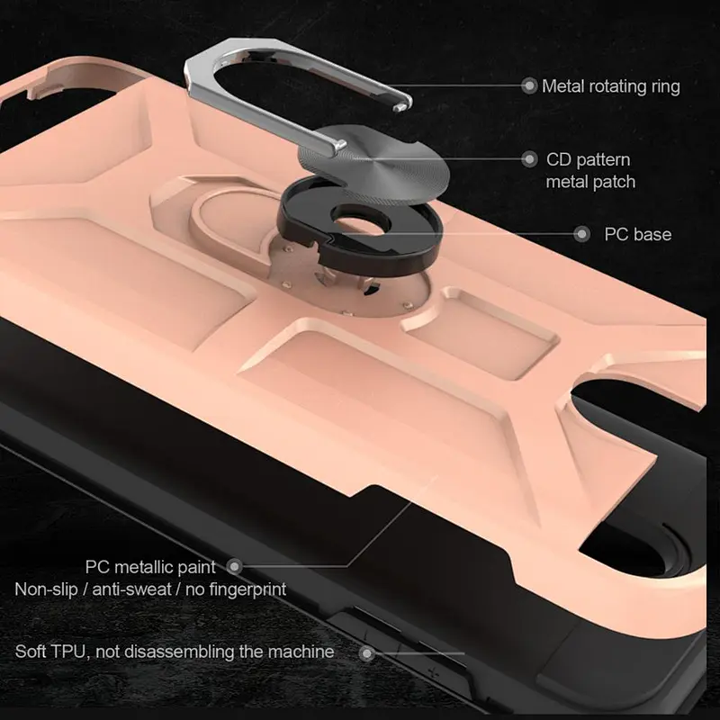 New arrival for Samsung phone accessories shockproof ring kickstabd back housing for Samsung A21