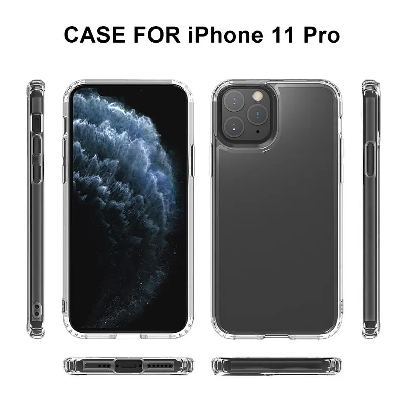 New Arrival Acrylic TPU ultra thin 1.2 mm phone case for IPhone 11 pro XS max 6 7 8 plus SE