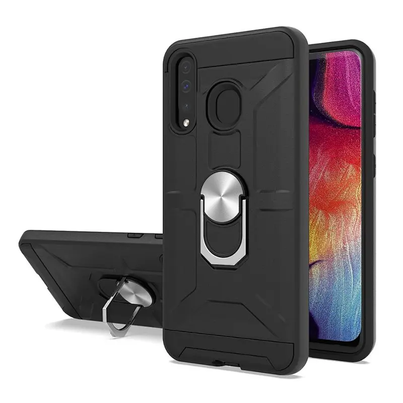 Wholesale tpu pc material mobile phone cover with ring holder for Samsung A20 A30 A50 A30S A50S