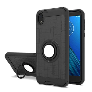E6 case PC TPU magnetic ring holder case back cover for Motorola E6