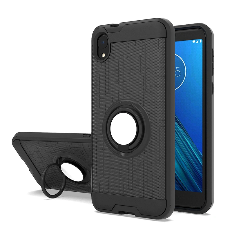 E6 case PC TPU magnetic ring holder case back cover for Motorola E6