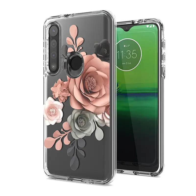 Premium Soft tpu hard pc phone case with printing phone case for Motorola One Macro/G8 PLAY