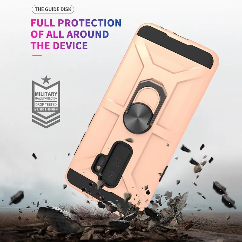 Wholesale protect ring holder capa para celular kickstand phone case for MOTO E6 plus P30 play E4 PLUS