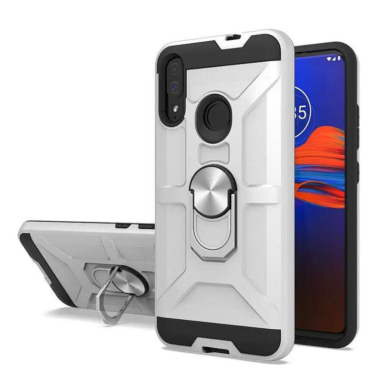 PC TPU anti-shock built-in kickstand phone case for Motorola  MOTO E6