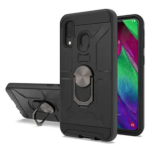 Hot sale combo 2 in 1 phone cases for Samsung shockproof cellphone cover with ring holder for Samsung A40