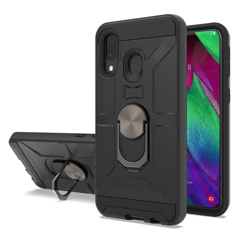 Hot sale combo 2 in 1 phone cases for Samsung shockproof cellphone cover with ring holder for Samsung A40