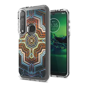 Customized IMD Printing TPU PC Phone Case Transparent Clear Back Case for MOTO G8 PLUS