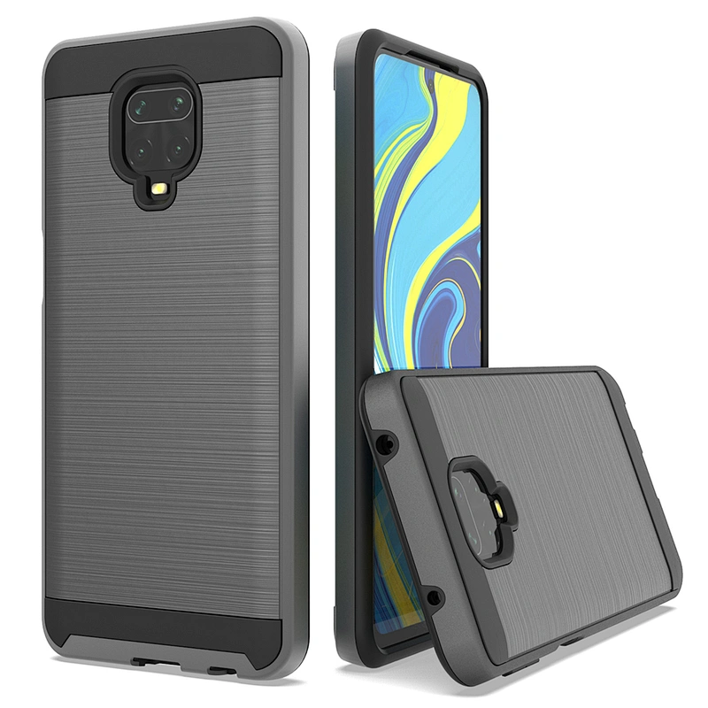 low price brushed metal phone cover accessories estuches celular for redmi note 9S 9 pro max
