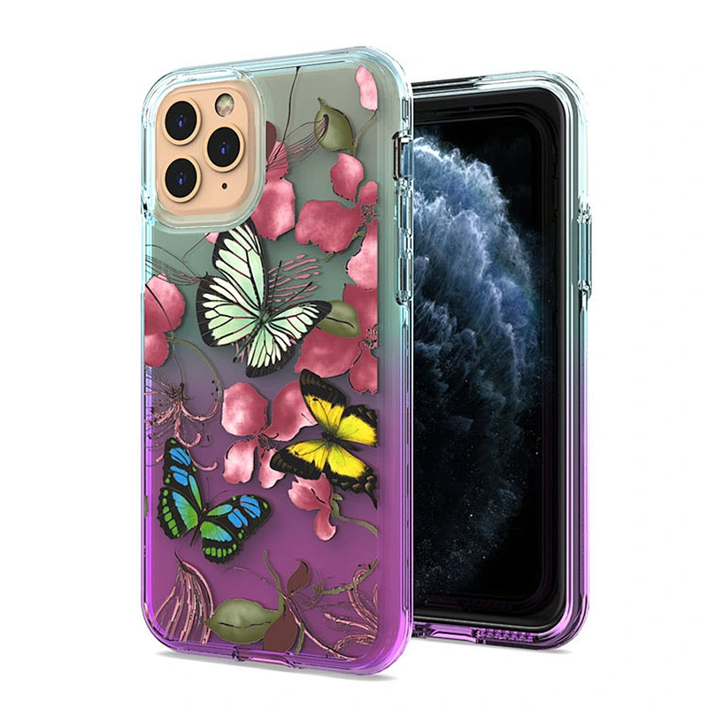 New! Custom printing clear mobile case covers with gradient color for iPhone 11 Pro Max