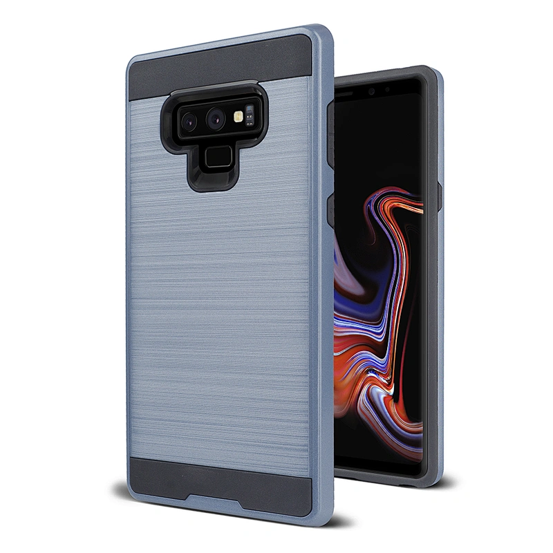 Double Layer Phone Accessories for Samsung OEM Printing Mobile Case with Brushed Design for Samsung Note 9