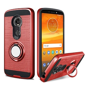 Hot Sale Customized Mobile Phone Shell 3d holder stander ring phone case for MOTO E6