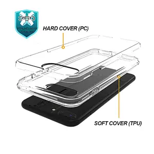 Sitemail PC TPU rugged hard clear cellphone case for IPhone 8 plus 11 XR XS Pro Max