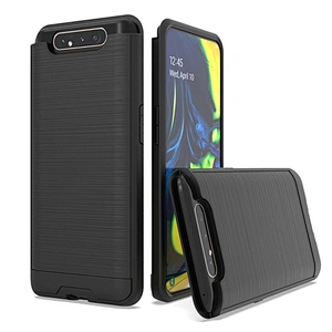 Golden Supplier New Product Shockproof Cell Phone Cover with Brushed Design for Samsung A80 A90