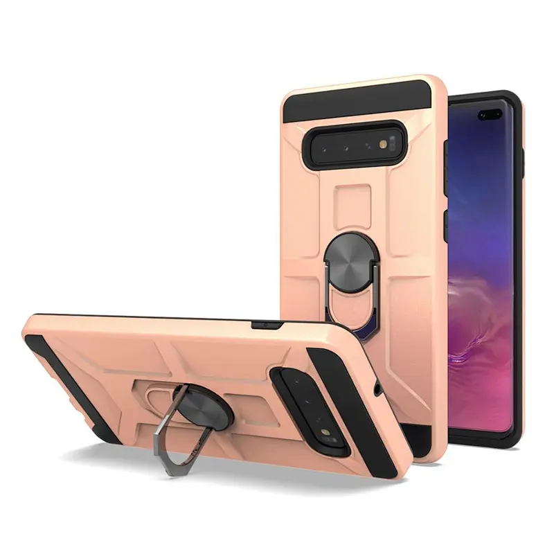New! Armor mobile phone case shockproof back cover with ring kickstand for Samsung S10 Plus