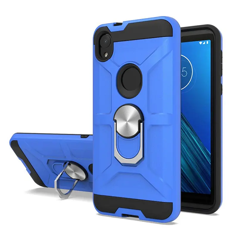 Mobile phone case with ring Magnetic TPU PC case cover for Motorola E6 E6 Plus E6 Play