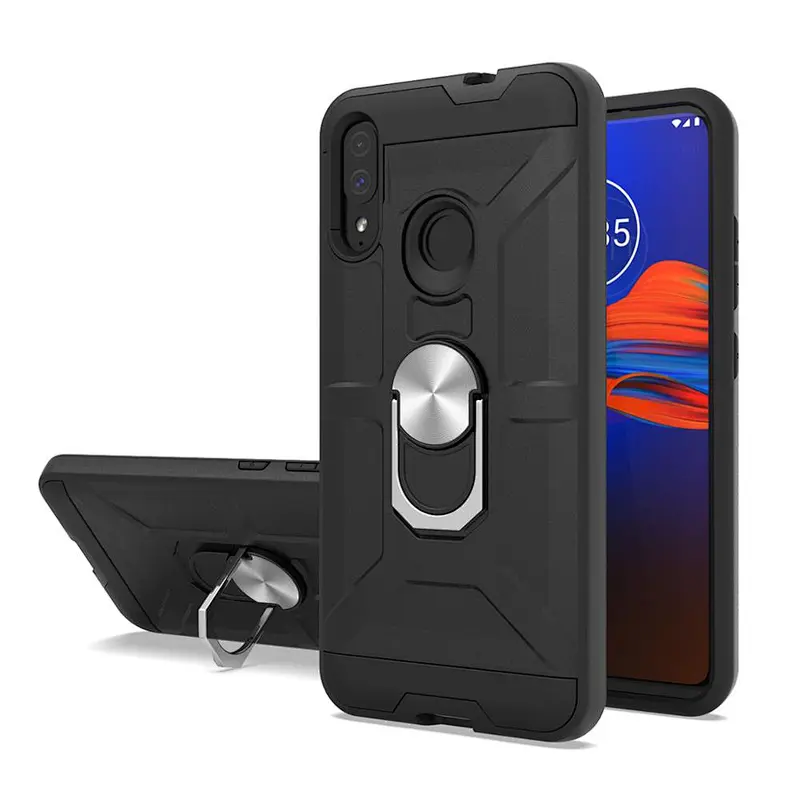 PC TPU anti-shock built-in kickstand phone case for Motorola  MOTO E6