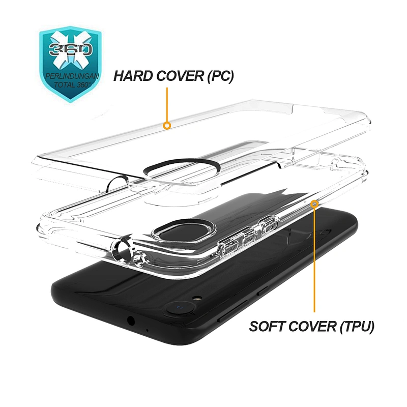 Custom clear PC TPU cell phone case For Motorola E6 Play One Hyper G6 Play G Stylus