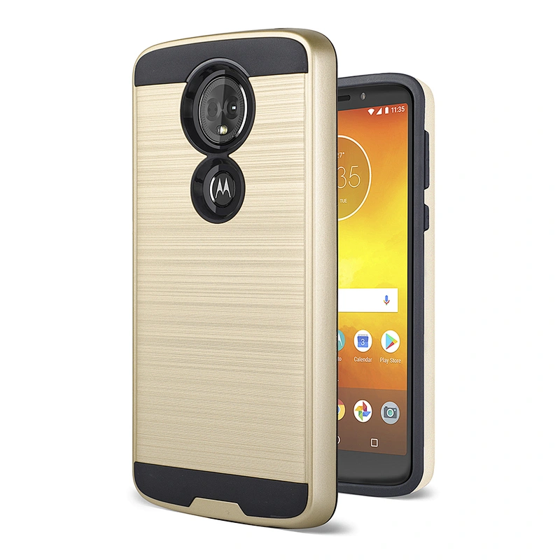 New shockproof brushed metal case thin  cell phone cover case  for Moto E5 plus