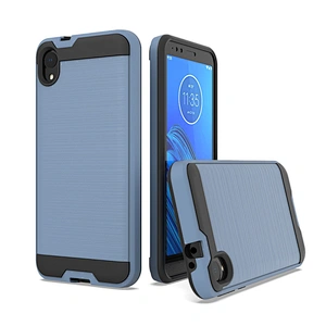 Hot selling brushed metal texture fashionable mobile phone covers case for Motorola E6