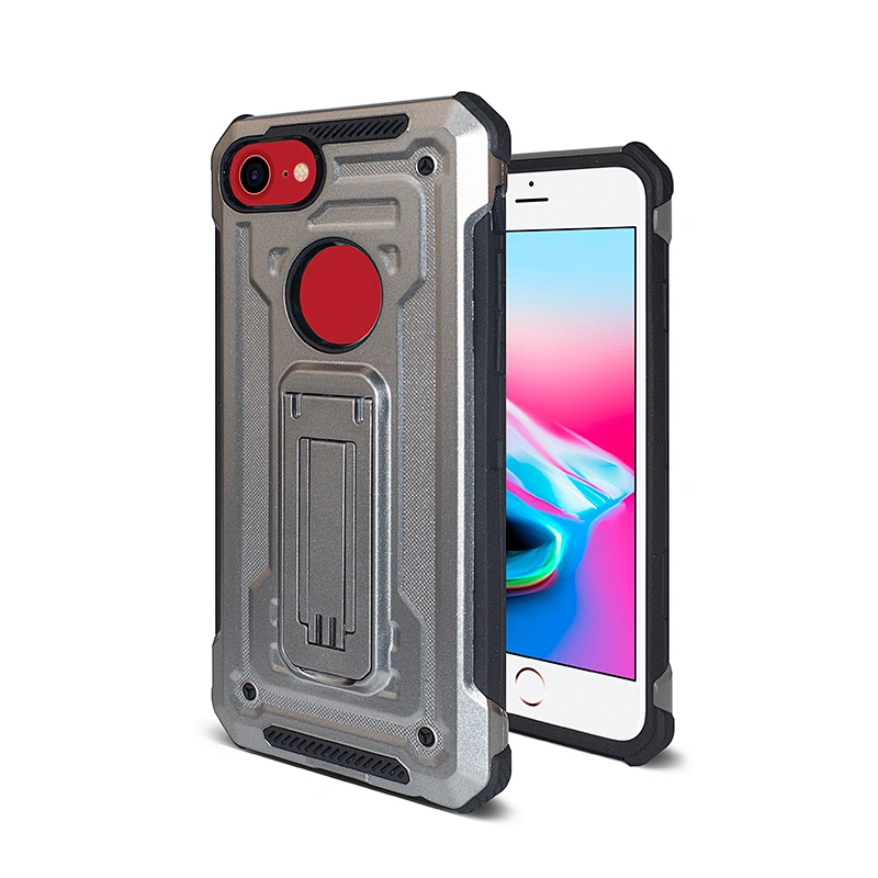 Best seller tpu pc mobile phone cover for Iphone 7 shockproof phone shell with cool kickstand for Iphone 8