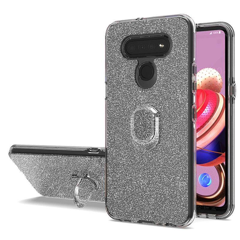 Glitter Bling Flash Paper Ring Holder Cell Case Phone Cover For Huawei P40 Lite Y6P Y7P Y5P 2020