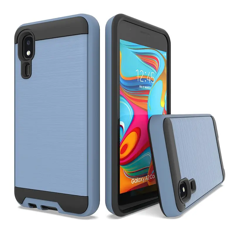 Wholesale Anti-shock TPU PC Cell Phone Cover with Brushed Printing for Samsung A260, for Samsung A2 Core