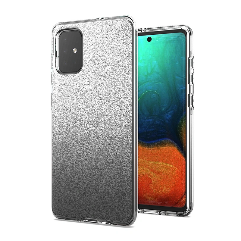 3 in 1 cell transparent cover fashion glitter phone case for SAMSUNG S20 Ultra S10 PLUS A10S A71