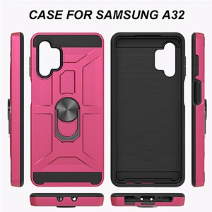 Shock Proof Back Cover Cellphone Ring Holder Stand Phone Case For Samsung A32 M51 M31
