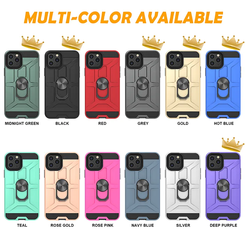 Itel Mobile Cover Protection Shell 360 Ring Kickstand Cell Phone Case For Motorola G Power 2020 E6 Plus Play