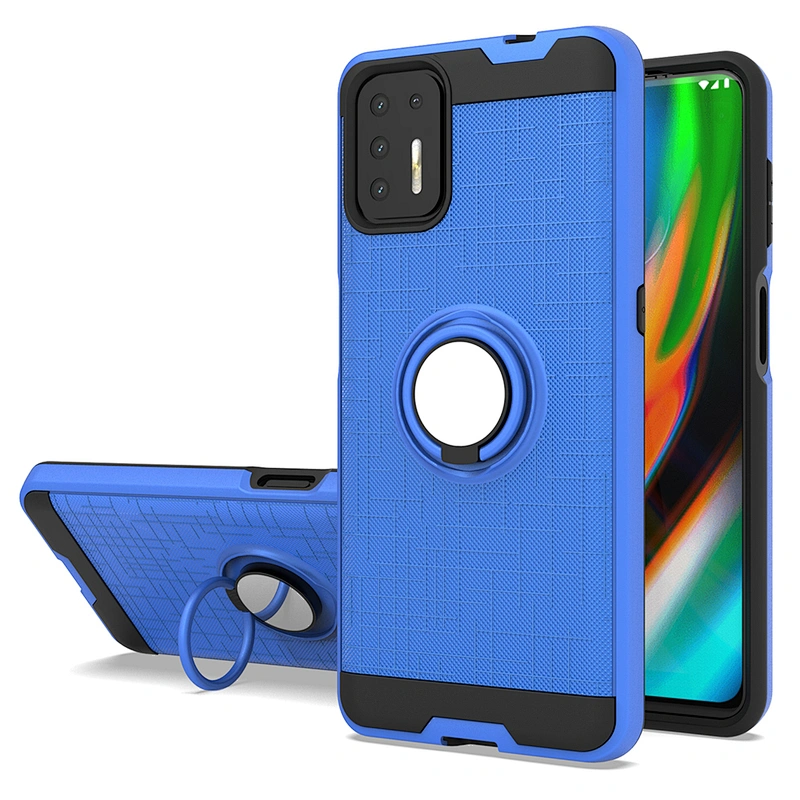 New models back cover cell phone cases with 360 ring holder for Motorola G9 Play Plus