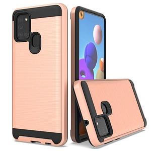 Hot Selling Customized Logo Brushed Metal Phone Case For Samsung A42 S30 PLUS Ultra M31 A12