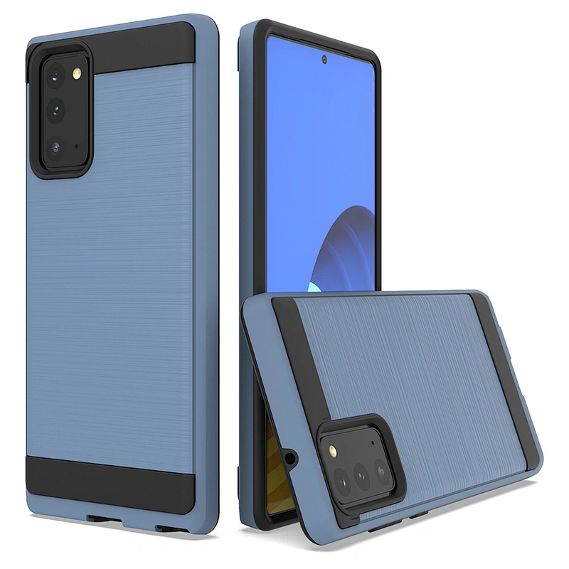 Non-slip Brushed Texture TPU PC Combo Phone Case for Samsung Note10 Plus 20 Ultra