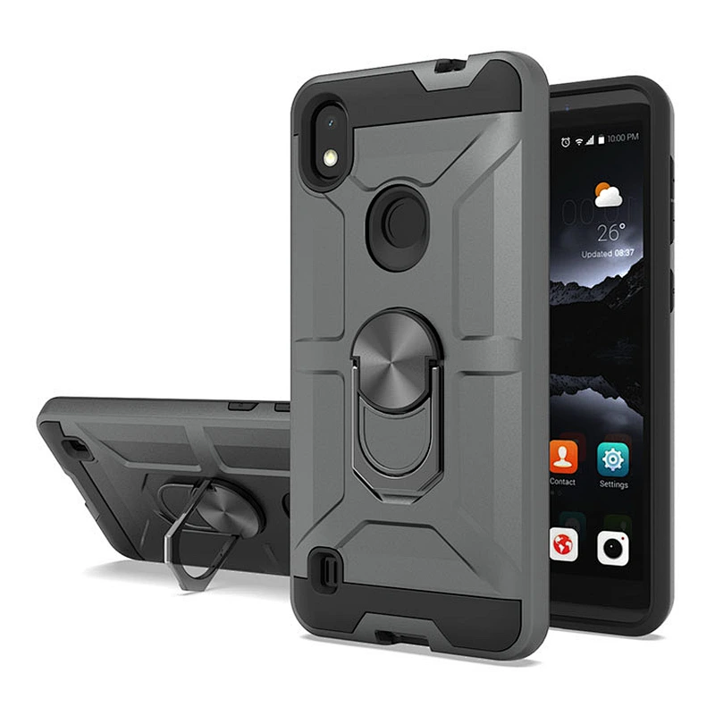 Custom logo protection Rotation 360 degree clear ring phone case For ZTE A970 A530 Z812 Z958 X4