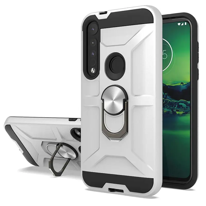 popular Armor Mobile Phone Case with kickstand Car Mount Ring Holder phone cover for MOTO G8 Plus