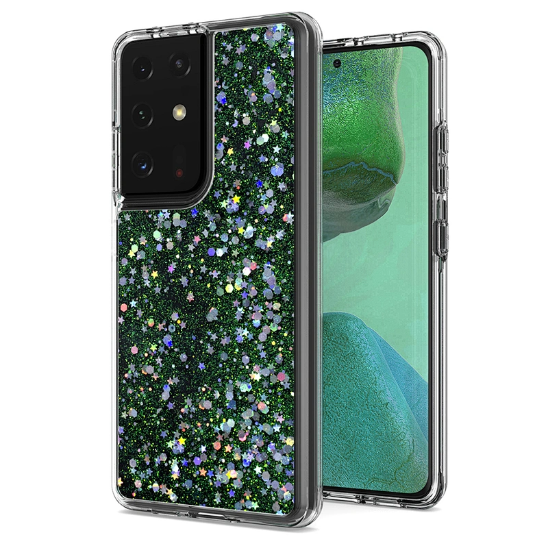 Fancy custom epoxy 2 in 1 tpu pc back cover cell phone case for Samsung S30 Plus Ultra