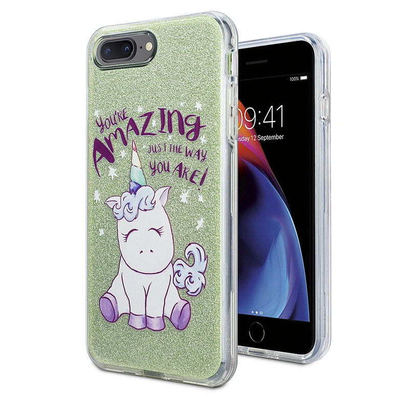 Best Selling luxury phone cases for Iphone 7 Plus Glitter mobile covers with oem printing for Iphone 8 Plus
