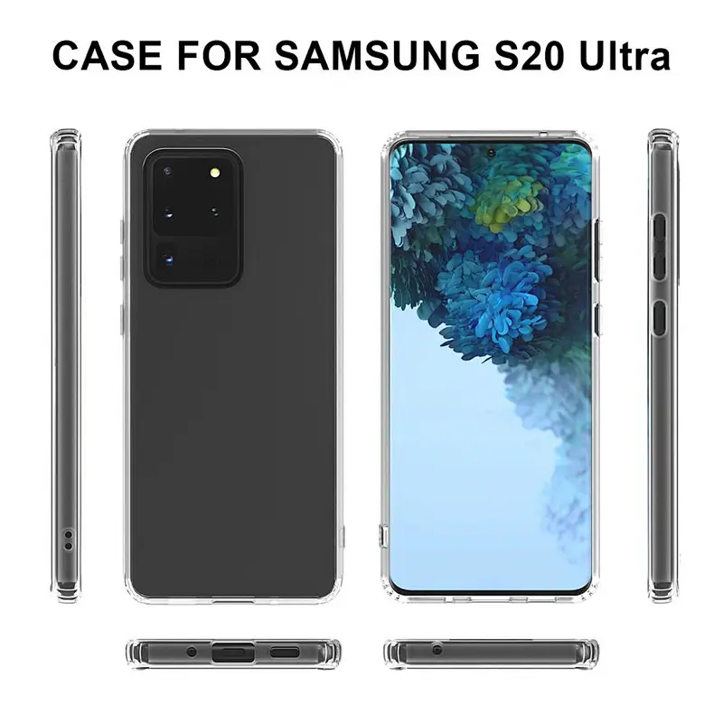 New Design Transparent Acrylic TPU Clear Case Phone Cover For Samsung S20 Plus Ultra