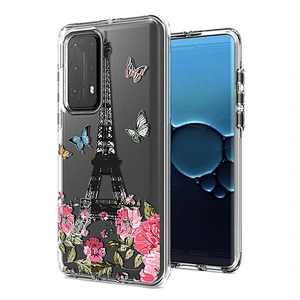 Fashionable flowers transparent custom printing mobile phone back case for Huawei P40 Lite