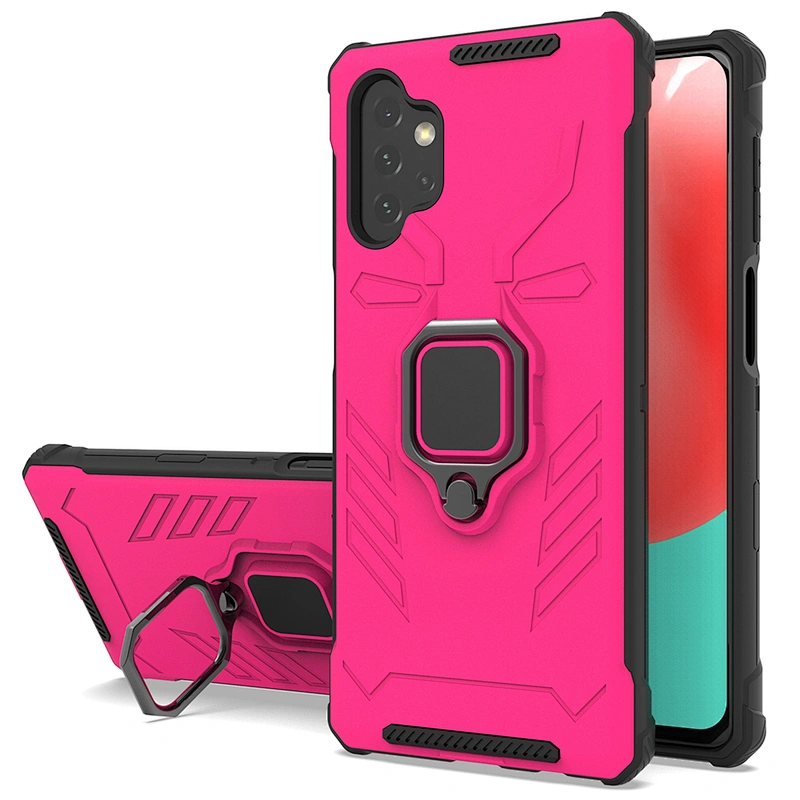 Drop protection matte finish cover phones case with metal ring for Samsung A72 A12 A52 A32