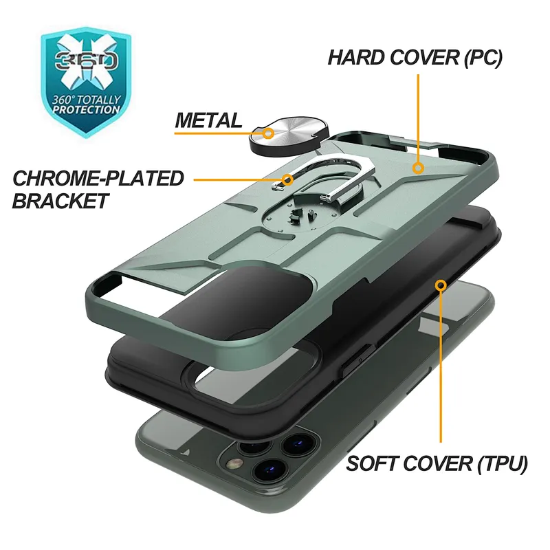 New style for Iphone 11 phone accessories shockproof ring holder case with kickstand for Iphone 11