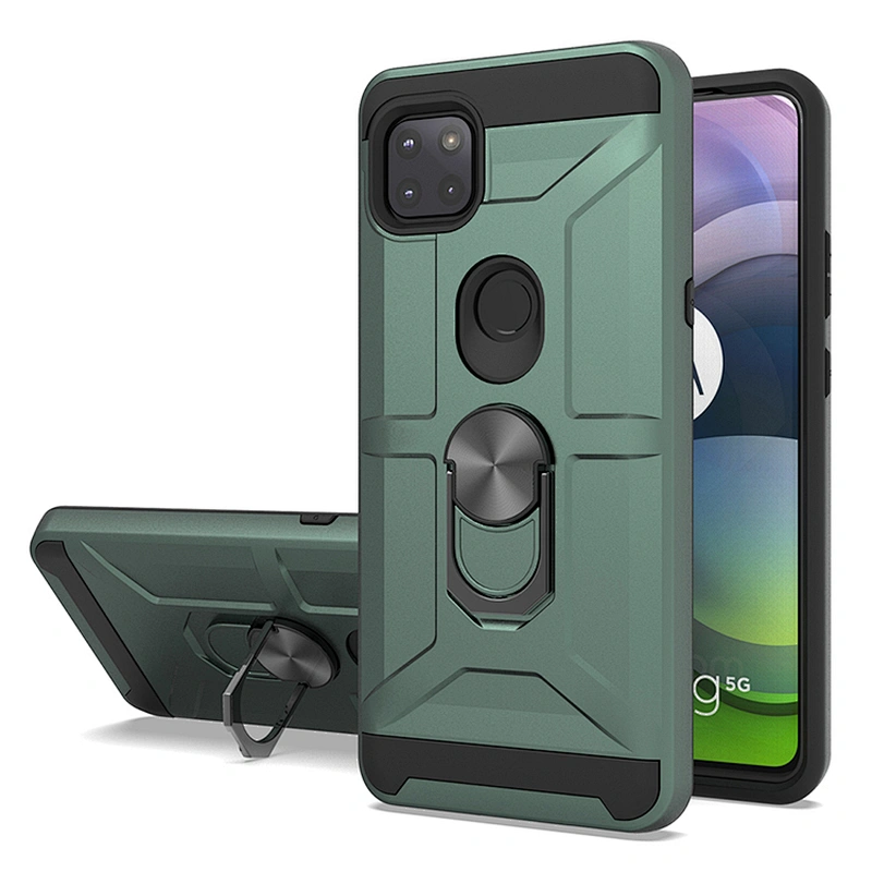 Protection Customized Logo TPU PC 2 In 1 Phone Case With Ring Holder For Motorola G 5G One Ace