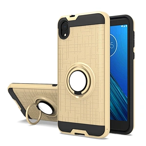 Magnet Car Bracket Kickstand 360 Degree Ring Holder Phone Cover for Motorola Moto E6 Play Plus