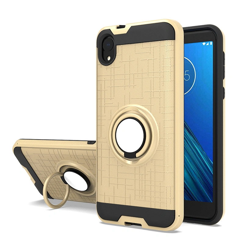 Magnet Car Bracket Kickstand 360 Degree Ring Holder Phone Cover for Motorola Moto E6 Play Plus